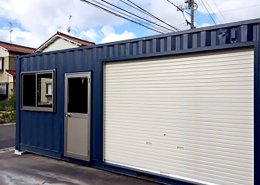 シャッター付きコンテナ倉庫(物置き)