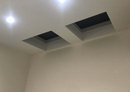 自宅庭に木造ハウス製作 天井窓