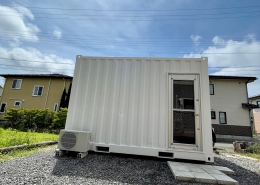 テレワーク時代に！オフィスコンテナで自宅敷地内に執務室を設置（長野県朝日村）