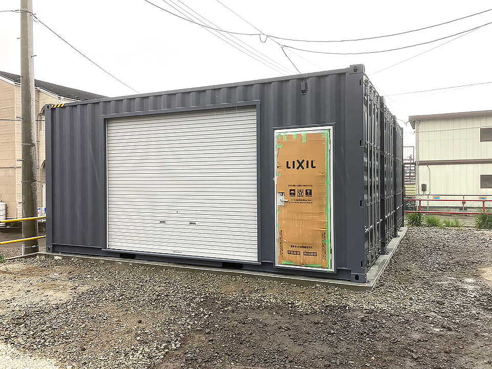 会社敷地内に新品海上20ftコンテナ3連結倉庫（宮城県仙台市） | ATS, Japan