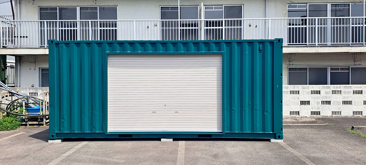 20フィート海上コンテナ （シャッター付きもあり） 中古 20ft海上コンテナ シャッター付き | ATS, Japan